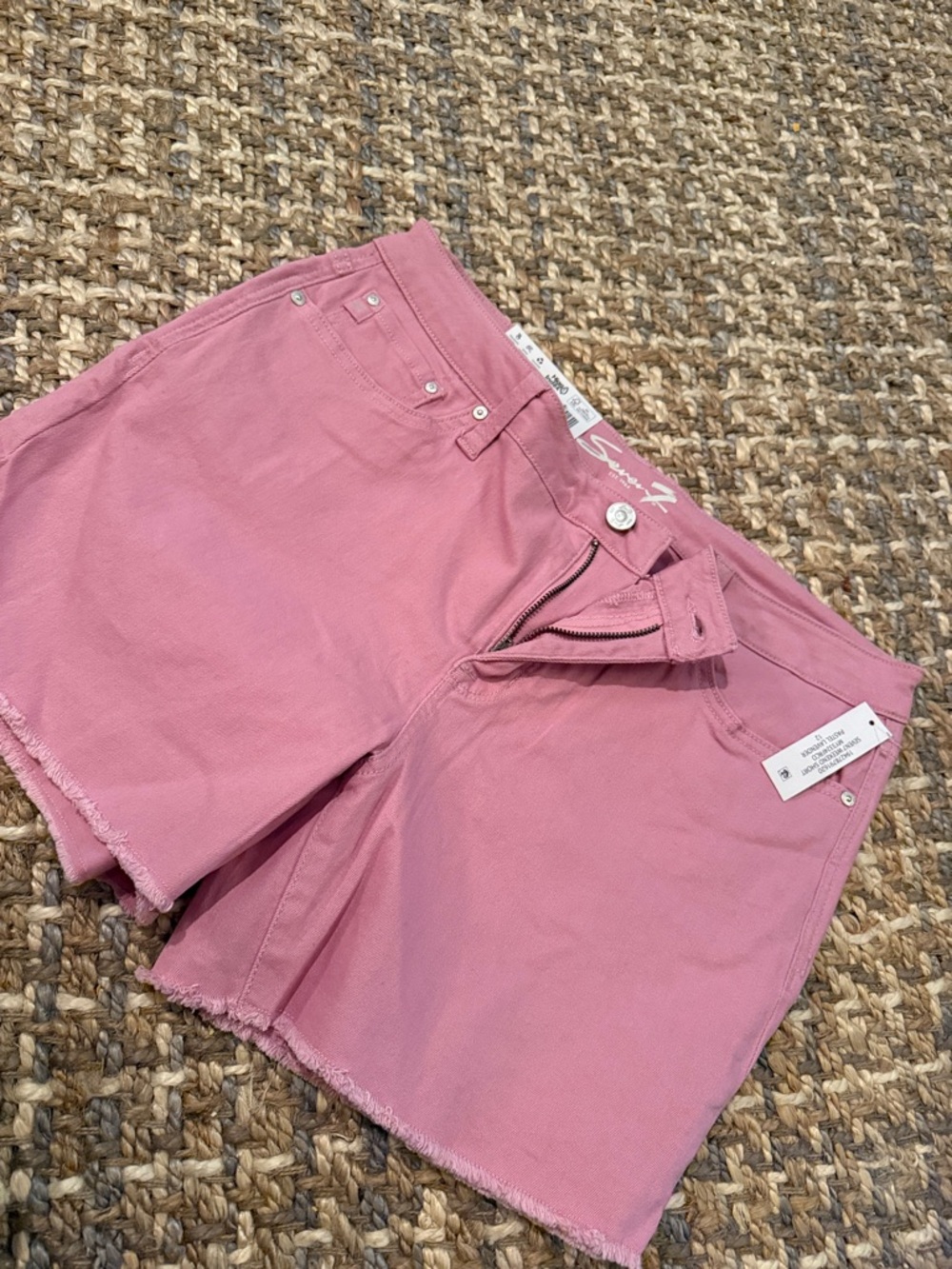 Seven7 Rose Pink Denim Cutoff Shorts